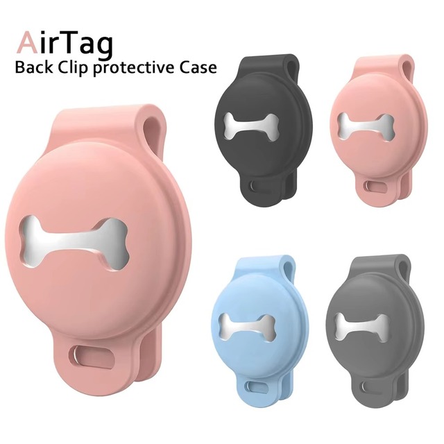 1PCs for Apple Air Tag Case Dog Cat Collar GPS Finder Colorful Luminous Protective Rubber Case with Print Scarf