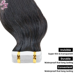 Extensions de cheveux humains ondulés invisibles à bandes adhésives FH Wholesale 10A Body Wave - Product Image 2