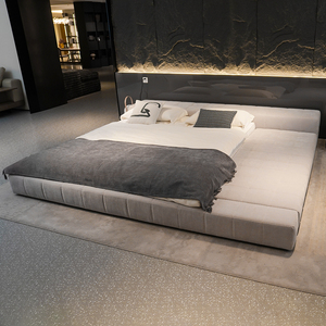 Customized High-end Bedroom Furniture Luxury Minimalist Upholstered <strong>Pine</strong> Wood Tufted King Queen Size Box Spring <strong>Bed</strong> <strong>Frame</strong> Large - Product Image 2