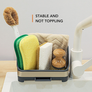 Organizzatore per Lavello in Acciaio Inox Masthome, Porta Spugne con Supporto per Panni, Accessori per Pulizia Cucina - Product Image 5