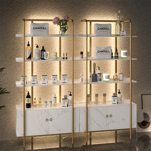 Tùy chỉnh đa-hai lớp <span class=keywords><strong>Rack</strong></span> hiển thị Nail Art cửa hàng Beauty Salon ánh sáng-tối ưu hóa lưu trữ giá sản phẩm mỹ phẩm chăm sóc da mặt hàng - Product Image 1