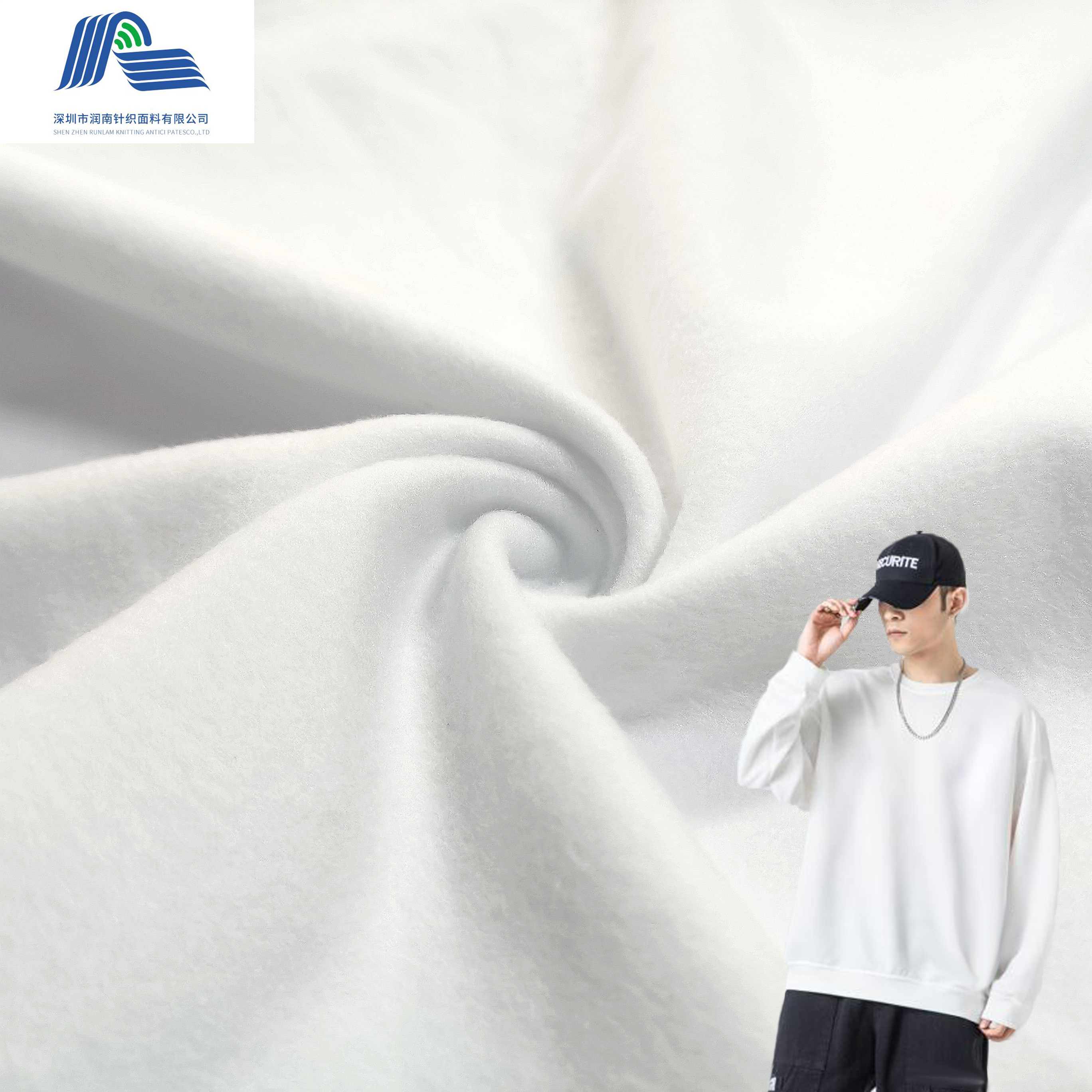 Customized Hoodie Fabric, One Side Brushed Polyester, 95% Spandex, 5% Mesh, Sports Wear, Hot Sale