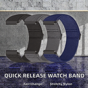 Correa de <span class=keywords><strong>reloj</strong></span> de nailon elástica de liberación rápida, 18-24mm, unisex, para /Garmin/<span class=keywords><strong>Fossil</strong></span>/Amazfit//COROS/, 3 piezas - Product Image 2