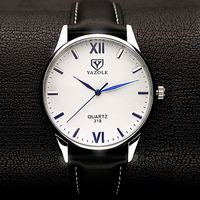 Yazole — montre à quartz pour hommes, disponible en grand couleurs, bracelet en cuir vive, étanche, affichage analogique, Simple, fabricants, 318