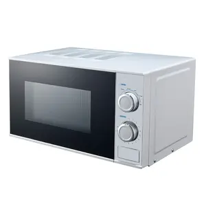 Horno microondas mecánico de acero inoxidable, Solo 20L, aspecto plateado