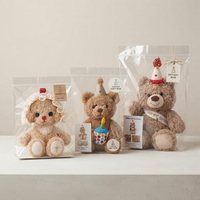 Peluche personnalisée en usine avec bordure en dentelle, poupée en peluche, animaux en peluche personnalisés, tissu polaire bouclé, coton PP écologique, en gros