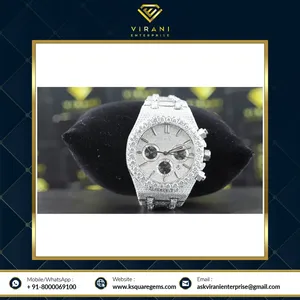 La plupart des ventes à la mode VVS Clarity Moissanite Diamond Watch pour le cadeau de promotion du fabricant indien - Product Image 3