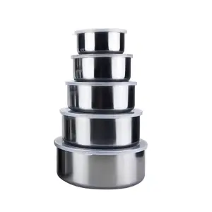 Hot selling home storage&organization stainless steel storage bowl set food with lid