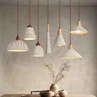Lustre suspendu moderne du milieu du siècle, en ciment naturel, style Wabi Sabi, pour restaurant, hôtel, salle à manger