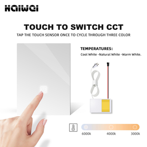 สวิตช์สัมผัสกระจก LED ปรับความสว่างอัจฉริยะ 12V 1A/12W แบบหนึ่ง/สามสี สำหรับสวิตช์อินดักชั่นกระจก ขายส่ง - Product Image 3