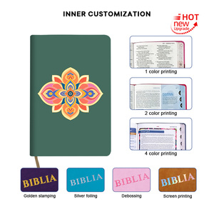 सुरुचिपूर्ण nlt मानक हरे रंग के नरम कवर चमड़े के बाध्य ऑफसेट प्रिंटिंग क्रिश्चियन रिबन मार्करों के साथ क्रिश्चियन कस्टम रिसाइकिल - Product Image 5