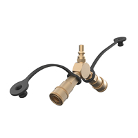 Adaptateur de raccord rapide en Y pour propane 1/4'' pour camping-car, pour raccorder le tuyau de propane à un barbecue de table de camping-car