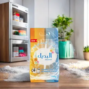 700g mejor calidad brillo fuerte fragancia desechable detergente en polvo máquina lavado detergente para ropa proveedor