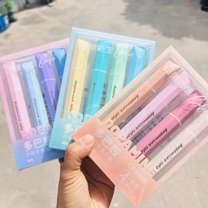 Set <span class=keywords><strong>de</strong></span> Marcadores <span class=keywords><strong>de</strong></span> Color Macaron Dopamine, Resaltadores Suaves con Protección Ocular, Marcador Oblicuo - Product Image 1