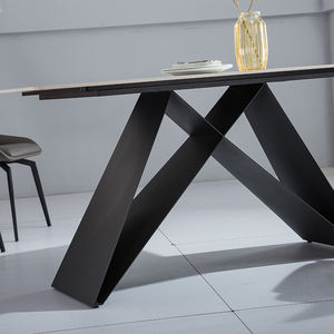 Table à manger minimaliste et chaise de tapisserie Ensemble de table à manger de conception de rectangle pour les meubles d'hôtellerie commerciale - Product Image 3