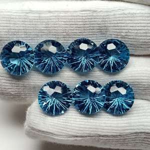 Prix de gros Nouvelles tendances Saphir de laboratoire rond 10 mm 4,50 carats Qualité supérieure Coupe Feu d'artifice Pierre précieuse en vrac - Product Image 2