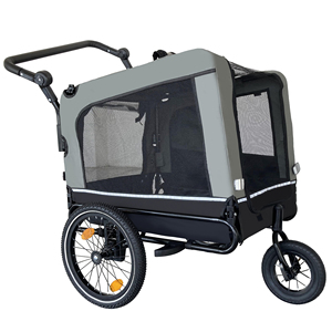 2 in 1 rimorchio bici per cani di alta qualità migliori passeggini per animali domestici carrello per rimorchio per biciclette - Product Image 1