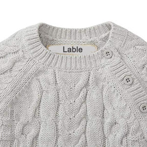 Combinaison en tricot torsadé 100% coton personnalisée pour bébé, vêtements d'hiver - Product Image 3