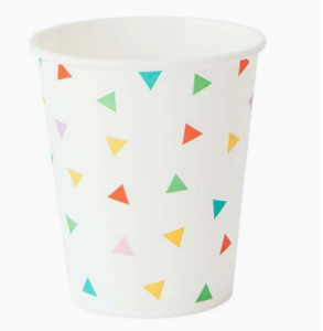 Promotion DAMAI : Ensemble de vaisselle jetable blanc pour Thanksgiving, imprimé en sérigraphie sur toute la surface avec de petits triangles, assiettes, gobelets et serviettes en papier - Product Image 5