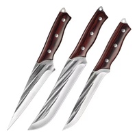 Couteau de chasse forgé en acier à haute teneur en carbone boucher couteaux à peler sonnerie pour la cuisine couper la viande