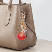 Nouveau Porte-clés Pomme Créatif 2025 AliExpress Transfrontalier, Exquis, Tendance, Moderne, Minimaliste en Résine et Acier Inoxydable