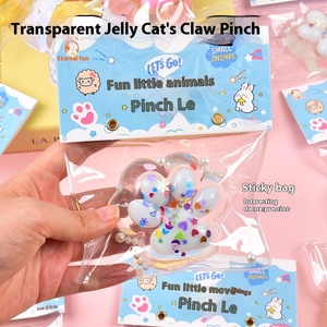 Juguetes para niños de EVA súper suaves, transparentes, con diseño de garra de gato, que emiten sonido al apretar, para descompresión manual y combinación de colores, venta al por mayor - Product Image 2