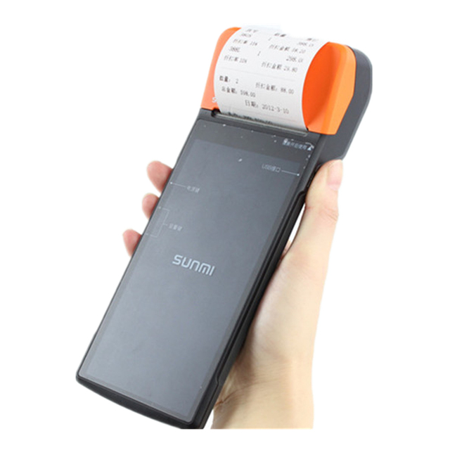 Android Handheld Barcode QR Code Scanning Pos Terminal PDA with Printer for Logistics and Express Delivery