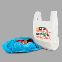 Sacs Plastiques HDPE/LDPE à Poignées Découpées pour Épicerie, Fruits, Légumes, Emballage et Achats en Supermarché