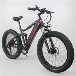 Sıcak satış CE kros ebike 1000W yüksek performanslı tam süspansiyon 26 inç yağ lastik elektrikli yetişkin bisiklet e-bisiklet elektrikli bisiklet
