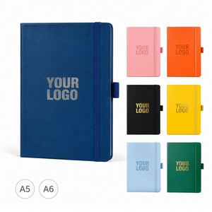A5 Pu Leather Hardcover Journal Customizable Bulk <b>Notebooks</b> <b>Lined</b> Pages Premium Office Meeting Gift Leather Cover <b>Notebook</b> - Product Image 1