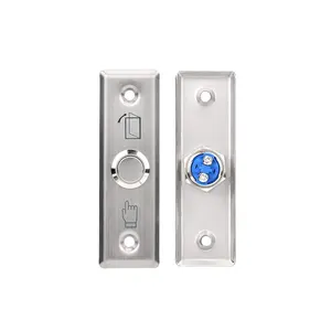 Panel de acero inoxidable botón de salida interruptor de puerta dedo botón para el sistema de control de acceso de puerta