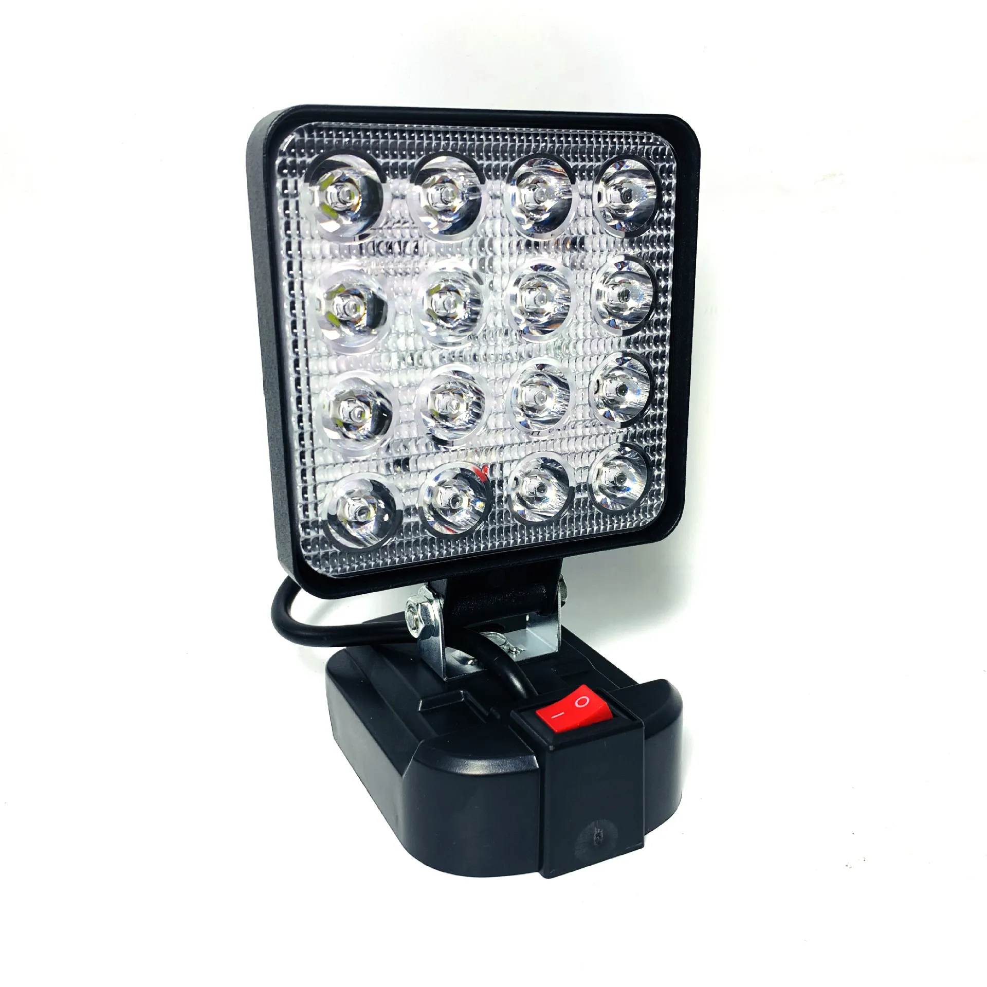 Henglai-luces LED de alarma de trabajo, linterna eléctrica, foco, lámpara de coche para makita 20v, batería de litio 1 +