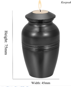Tempat Lilin Logam 45x75mm, Wadah Abu Kremasi, Kenang-kenangan, untuk Abu Manusia/Hewan Peliharaan, Dilengkapi Sendok dan Kantong Beludru - Product Image 5
