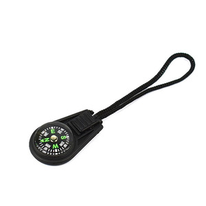 Mini brújula con cordón, tirador de cremallera, equipo de pesca, accesorio de supervivencia al aire libre, puntero luminoso, material plástico - Product Image 3