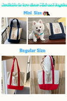 Tas Tote Mini Kanvas Bentuk Perahu Warna Biru Mint untuk Wanita, Tas Belanja Katun dengan Kantong Resleting untuk Liburan dan Perjalanan