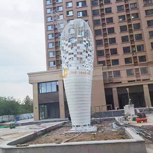 Usine en gros taille personnalisée décoration extérieure bonne qualité nouveau style finition personnalisée jardin Sculpture en acier inoxydable - Product Image 1