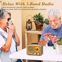 Radio rétro vintage AM FM SW sans fil Lecture de carte USB/TF Petites radios à transistors Rechargeable Batterie Radio AM FM