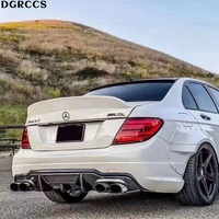 Pour mercedes-benz W204 C63 2007-2014 V style fibre de carbone lèvre arrière diffuseur arrière lèvre de pare-chocs