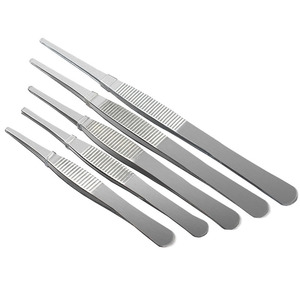 Pinzas para tejidos, de acero inoxidable, dentadas y con gancho, pinzas auxiliares, pinzas oftálmicas, clips para vendajes, pinzas de dientes de rata - Product Image 2