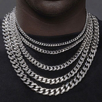 Chaîne cubaine INS tendance personnalisée 3mm 5mm 7mm 8mm, collier chaîne cubaine Miami pour homme, plaqué or 18 carats véritable PVD, bijoux fins