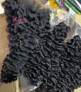 Venta al por mayor de cabello humano 100% virgen, liso y rizado, de origen birmano y vietnamita, con cutícula alineada, en paquetes para extensiones. - Product Image 3