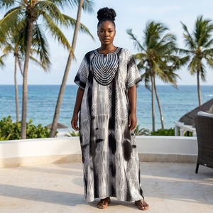 Nouvelle <span class=keywords><strong>Robe</strong></span> <span class=keywords><strong>Longue</strong></span> Ample Femme Musulmane Imprimé Ethnique Africain Grande Taille pour Soirée – Collection Été - Product Image 2