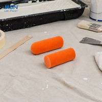 Rouleau de peinture en mousse PU MSN de 4 pouces, manchon de rouleau éponge haute densité pour une finition lisse et sans bulles