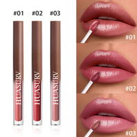 Rouge à lèvres liquide repulpant HUASURV, brillant à lèvres hydratant avec vitamine E, haute pigmentation, longue tenue, brillant