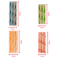Lot de 500 enveloppes plates pour pièces de monnaie, 4 couleurs assorties, standard ABA, papier kraft premium, taille personnalisable, utilisation facile, pour pièces de monnaie américaines