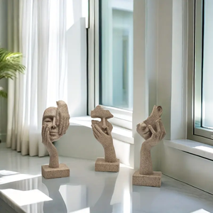 Sculture Astratte Moderne di Lusso Leggero, Ornamenti in Resina Artigianali per Decorazioni <span class=keywords><strong>Casa</strong></span>, <span class=keywords><strong>Soggiorno</strong></span> e Ingresso - Product Image 2