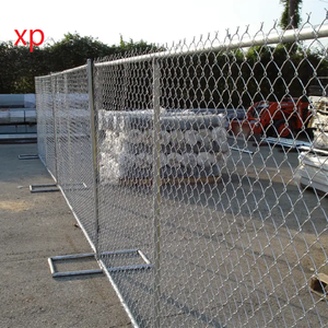 Fabricantes de cercas de malla de diamante Poste de cerca de eslabones de cadena extraíble 6FT X 10FT Cerca de eslabones de cadena temporal galvanizada - Product Image 6