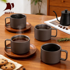 Custom Logo 90ml Titanium Espresso <strong>Mug</strong> Set Eco-friendly Lightweight Coffee Cup With Spoon For Advertising &amp; Promotional Gifts - Product Image 1