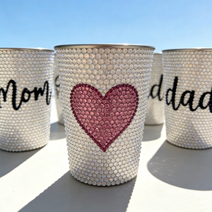 Tasses à café en acier inoxydable de 500 ml, échantillon disponible, tasses à bière, gobelets à vin à paroi simple, empilables, durables, avec strass - Product Image 1