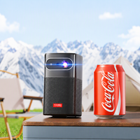Mini projecteur portable avec batterie rechargeable intégrée et haut-parleur, prise en charge 1080P et 3D pour cinéma maison intérieur/extérieur